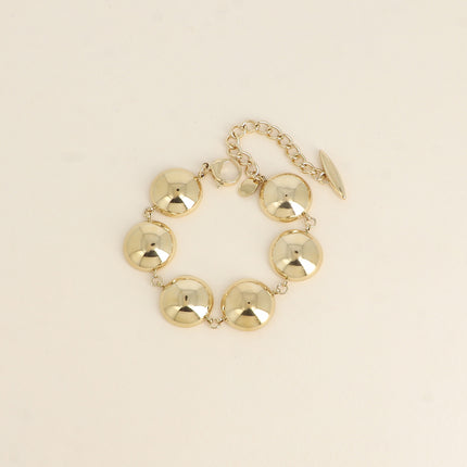 Bracelet Liana - maillons incurvés, double face, brillante et texturée