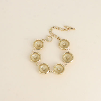 Bracelet Liana - maillons incurvés, double face, brillante et texturée