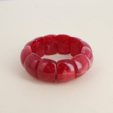 Bracelet élastique Pavaya - perles en acétate coloré