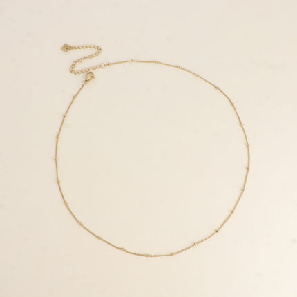 Collier - maille forçat avec petites boules en acier
