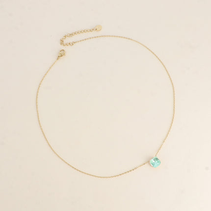Collier - maille forçat, orné de cristaux de Swarovski® 8mm