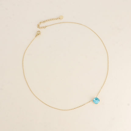 Collier - maille forçat, orné de cristaux de Swarovski® 8mm