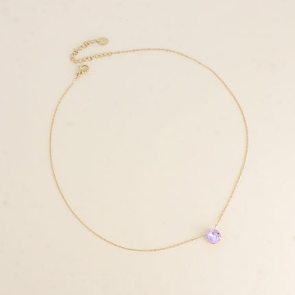 Collier - maille forçat, orné de cristaux de Swarovski® 8mm