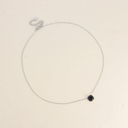 Collier - maille forçat, orné de cristaux de Swarovski® 8mm