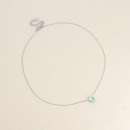 Collier - maille forçat, orné de cristaux de Swarovski® 8mm