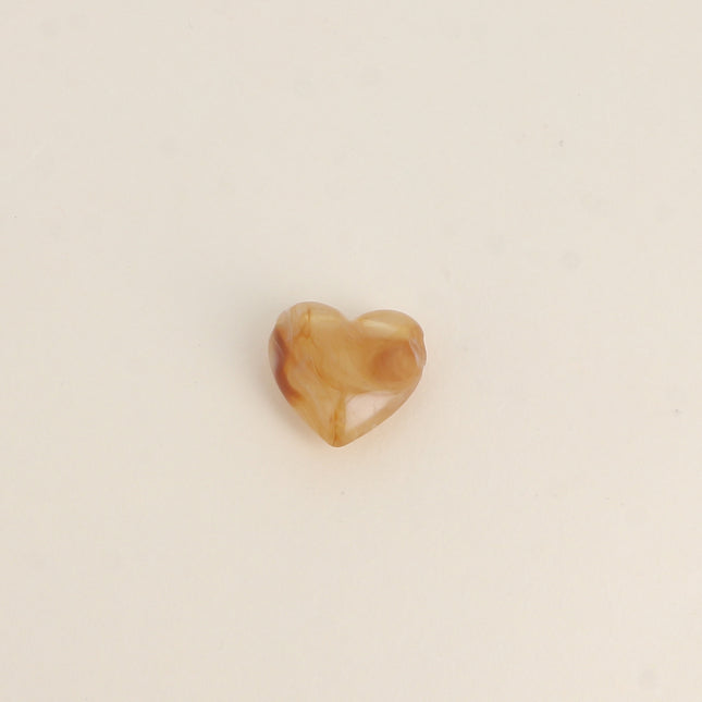 Perle de coeur en résine de 22mm, 6 pièces, pour bijoux et accessoires