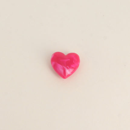 Perle de coeur en résine de 22mm, 6 pièces, pour bijoux et accessoires