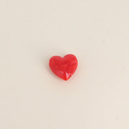 Perle de coeur en résine de 22mm, 6 pièces, pour bijoux et accessoires