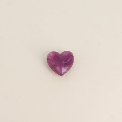 Perle de coeur en résine de 22mm, 6 pièces, pour bijoux et accessoires