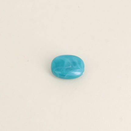Perle ovale en résine de 15 x 19 mm, 6 pièces