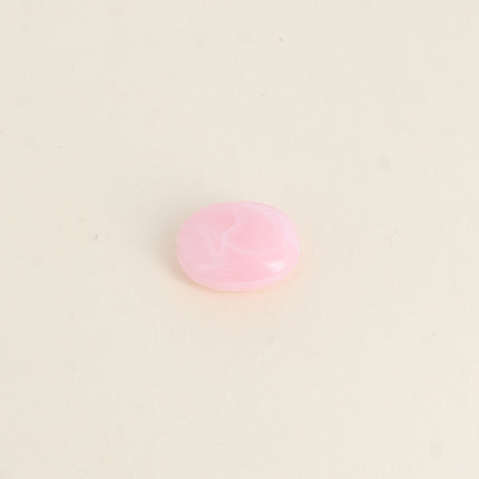 Perle ovale en résine de 15 x 19 mm, 6 pièces