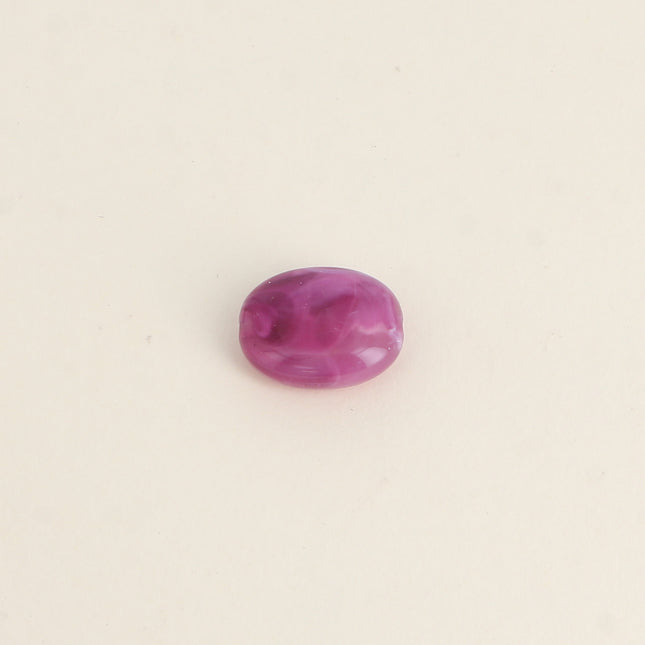 Oval resin bead, 15 x 19 mm, 6 pieces