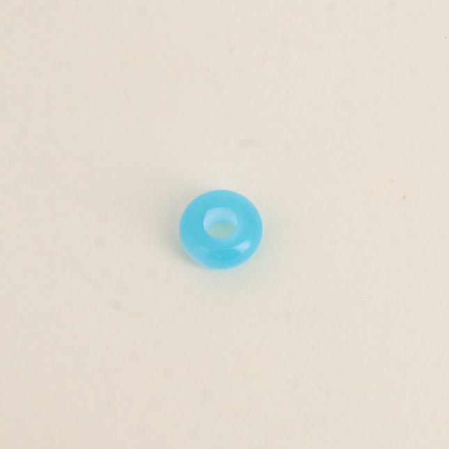 Perle de donut en résine facetté style oeil de chat de 13mm, 10 pièces