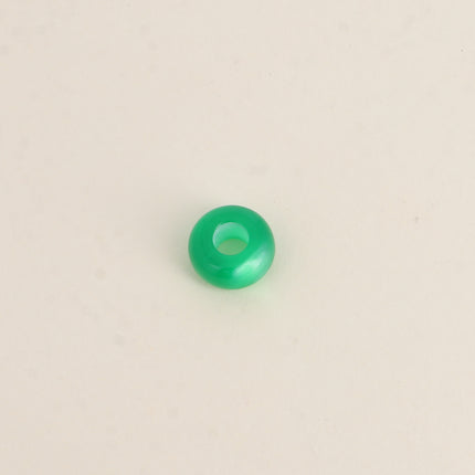 Perle de donut en résine facetté style oeil de chat de 13mm, 10 pièces