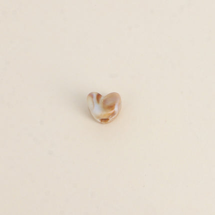Perle de coeur en résine à enfiler, 10 pièces