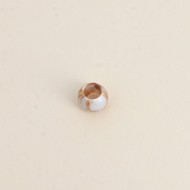 Perle en forme de boule en résine à enfiler, 10 pièces