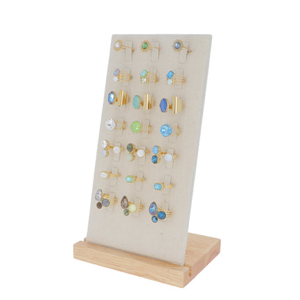 Kit de 21 bagues - doré vert mix - ornées de cristaux Swarovski® et de pierres naturelles - prix moyen de 7,60€/bague - Présentoir offert