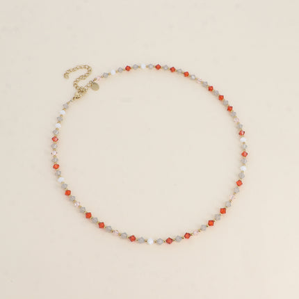 Collier sur câble - cristaux toupies
