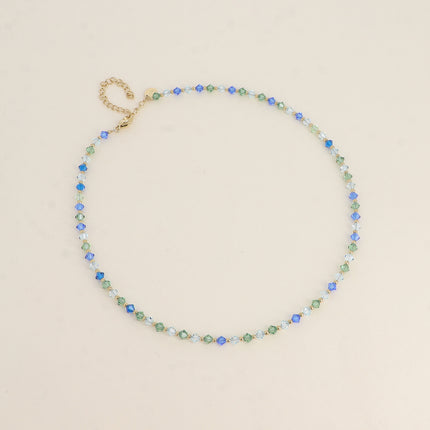 Collier sur câble - cristaux toupies