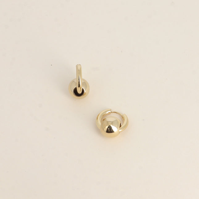 Creole earrings - thick 17mm ring and through ball