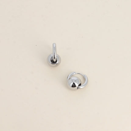 Créoles - anneau épais 17mm et boule traversante