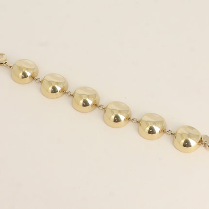 Bracelet - maillons ronds incurvés et martelés