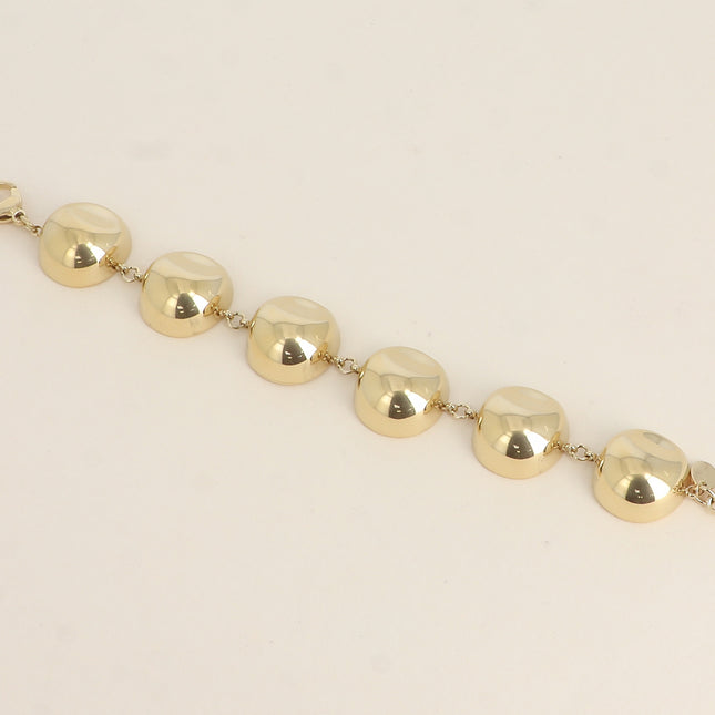 Bracelet - round, curved, and hammered links
