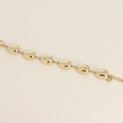 Bracelet - maillons rectangulaires incurvés et martelés
