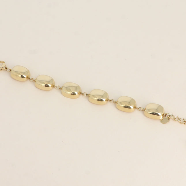Bracelet - curved and hammered rectangular links