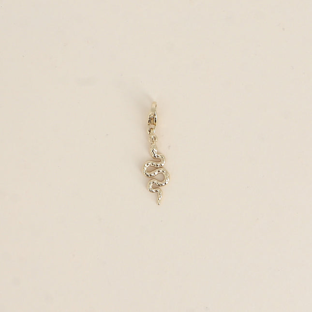 Charm - pendentif serpent texturé