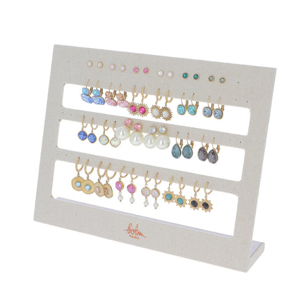 Kit de 24 boucles - doré multi - prix moyen de 6,20€/pr - Présentoir offert