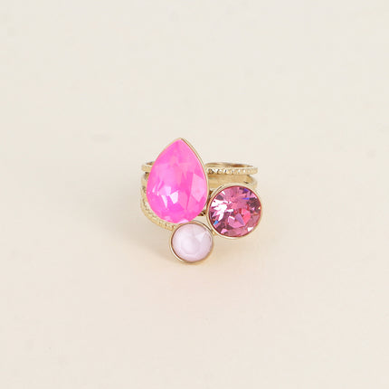 Bague Trilogie Goutte - cristaux Swarovski® goutte et rondes