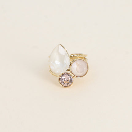 Bague Trilogie Goutte - cristaux Swarovski® goutte et rondes