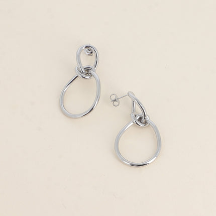 Boucles pendantes - double anneau et noeud