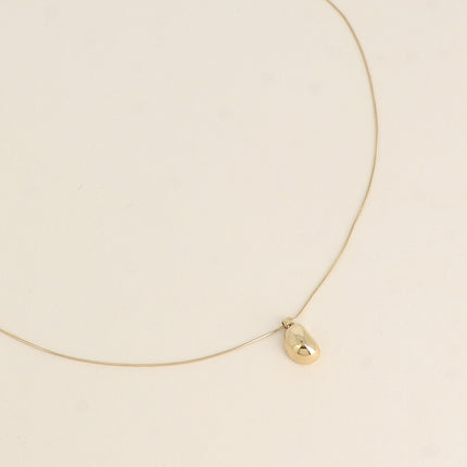 Collier - pendentif petit haricot bombé