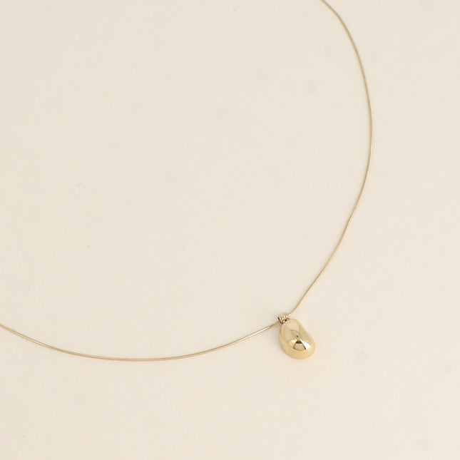 Necklace - small domed bean pendant