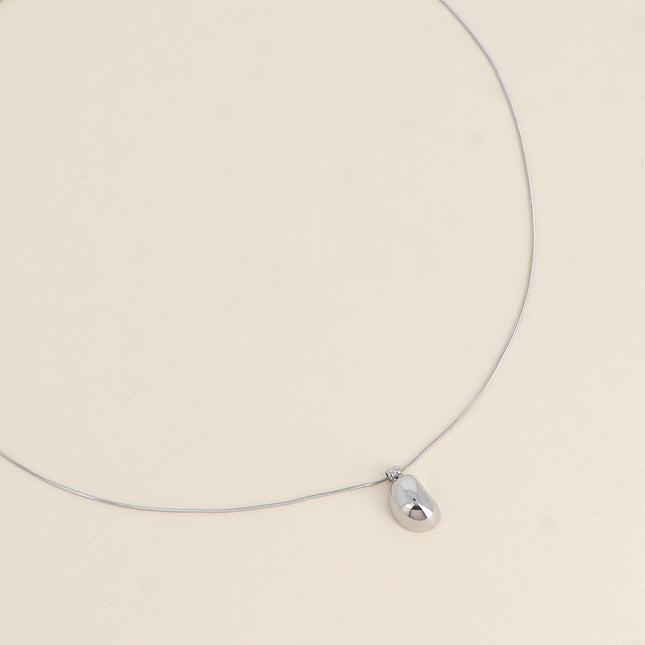 Necklace - small domed bean pendant