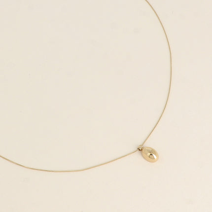 Collier - pendentif petit ovale bombé