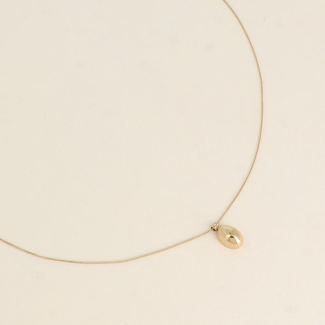 Necklace - small oval domed pendant
