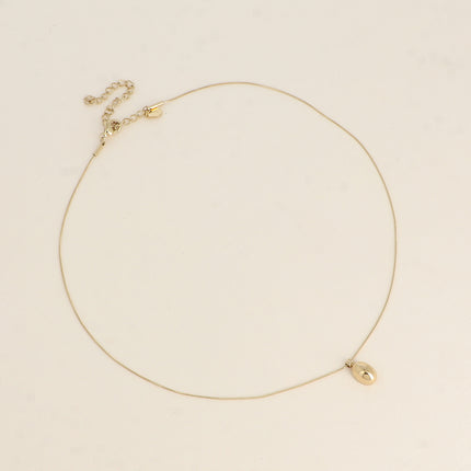 Collier - pendentif petit ovale bombé