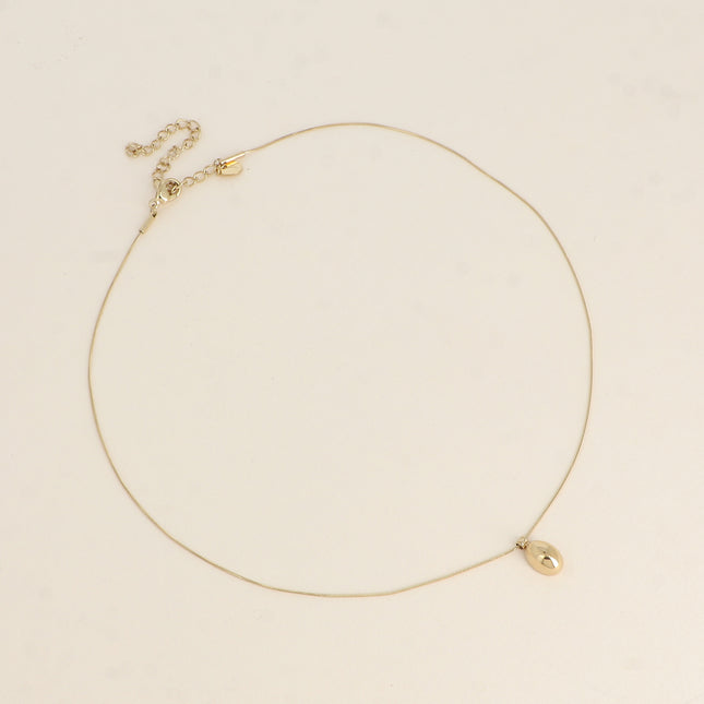 Necklace - small oval domed pendant