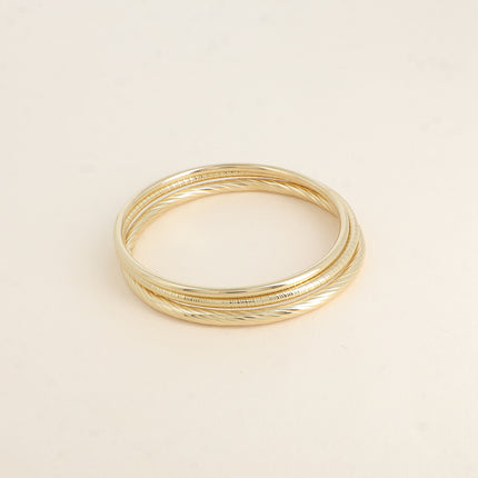 Lot de 3 joncs - lisse, strié et torsadé - diamètre 6,4 et 6,5 cm