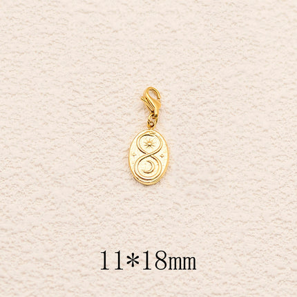 Charm - stars, moon, sun, infinity sign ∞, snake
