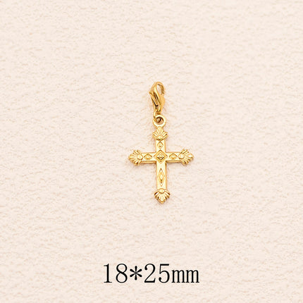 Charm - croix religieuse texturée