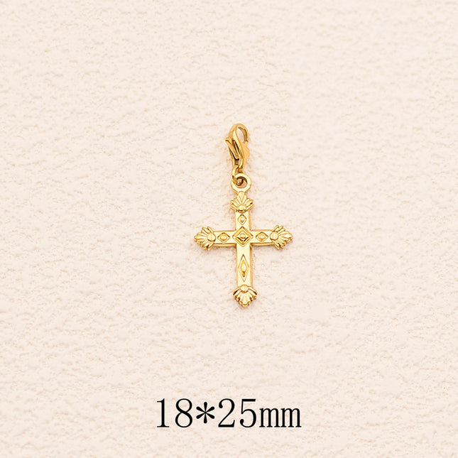 Charm - croix religieuse texturée
