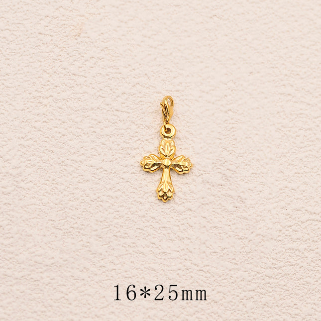 Charm - croix religieuse texturée
