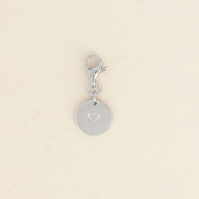 Charm - rond avec coeur gravé