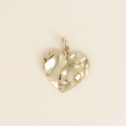 Charm - hammered heart