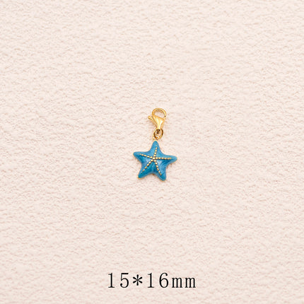 Charm - Enamelled starfish