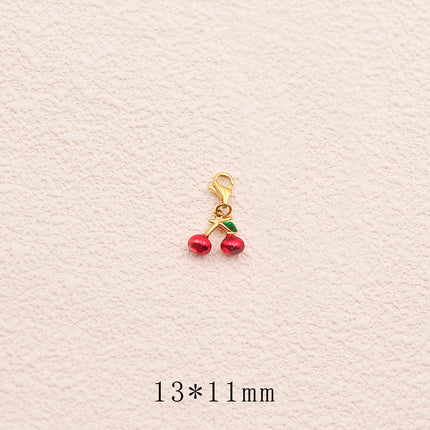 Charm Floréa - cerise émaillée